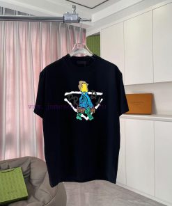Prada 2025 Summer New Personalized Letter Logo Printed Custom Fabric 300g Short Sleeve T-shirt 14woiekp