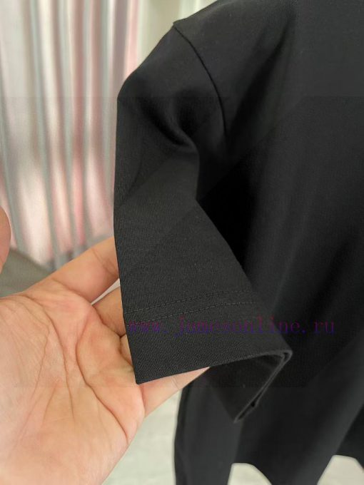 Prada 2025 Summer New Personalized Letter Logo Printed Custom Fabric 300g Short Sleeve T-shirt 14woiekp - Image 7