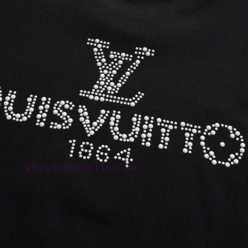 Style Number W620Louis Vuitton/Louis Vuitton LV Logo Rhinestone Letter Short Sleeved ShirtExqui g946wris - Image 7