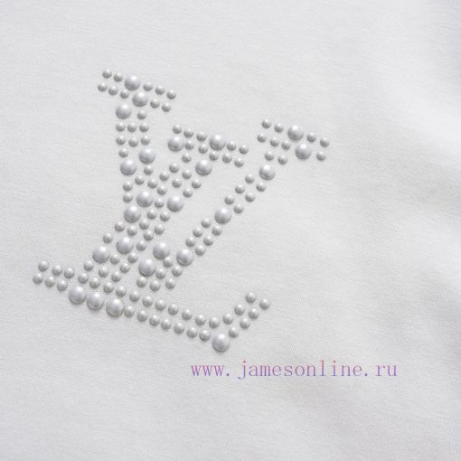 Style Number W620Louis Vuitton/Louis Vuitton LV Logo Rhinestone Letter Short Sleeved ShirtExqui mhe8imwz - Image 6