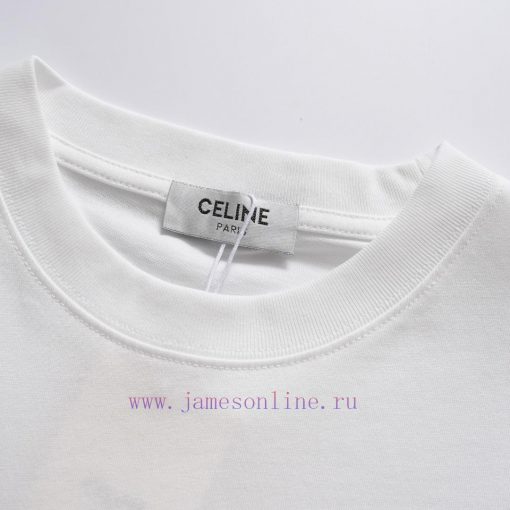 Style Number W622CELINE Logo Letter Embroidery Short Sleeved ShirtExquisite Logo Identification 86w7f9og - Image 4