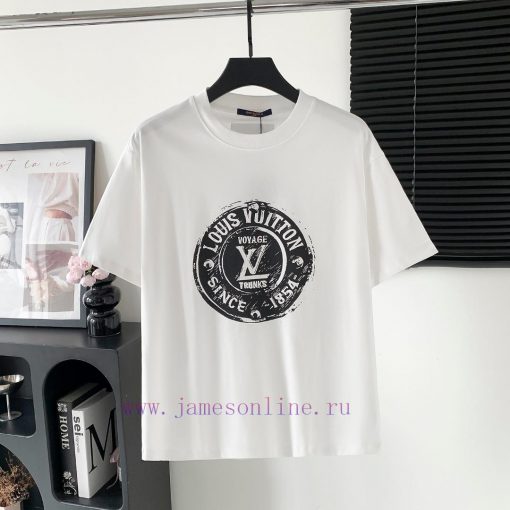 Style Number W623Louis Vuitton/Louis Vuitton LV Logo Rhinestone Letter Short Sleeved ShirtExqui t1uk7mbn - Image 2