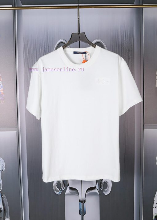 LV Louis' New Embroidered Short Sleeved Fabric With High-quality Double Yarn 280g Smooth And Re qlg64pi4 - Image 3