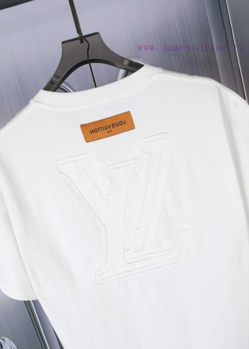 LV Louis' New Embroidered Short Sleeved Fabric With High-quality Double Yarn 280g Smooth And Re qlg64pi4 - Image 7