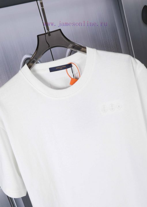LV Louis' New Embroidered Short Sleeved Fabric With High-quality Double Yarn 280g Smooth And Re qlg64pi4 - Image 9