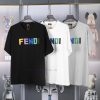 FENDI Spring/Summer New Embroidered Casual Short Sleeves Detail Original Mold Opening The Front rya35p5o