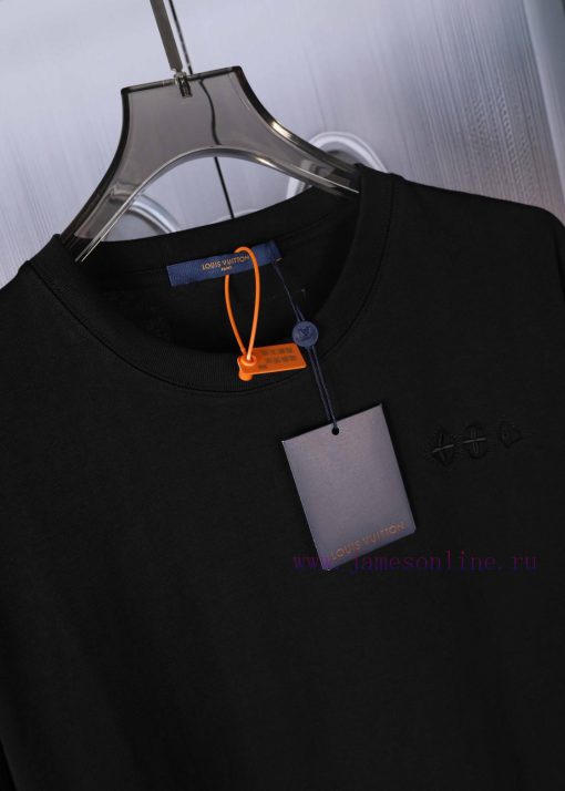 LV Louis' New Embroidered Short Sleeved Fabric With High-quality Double Yarn 280g Smooth And Re 39fjzn6x - Image 9