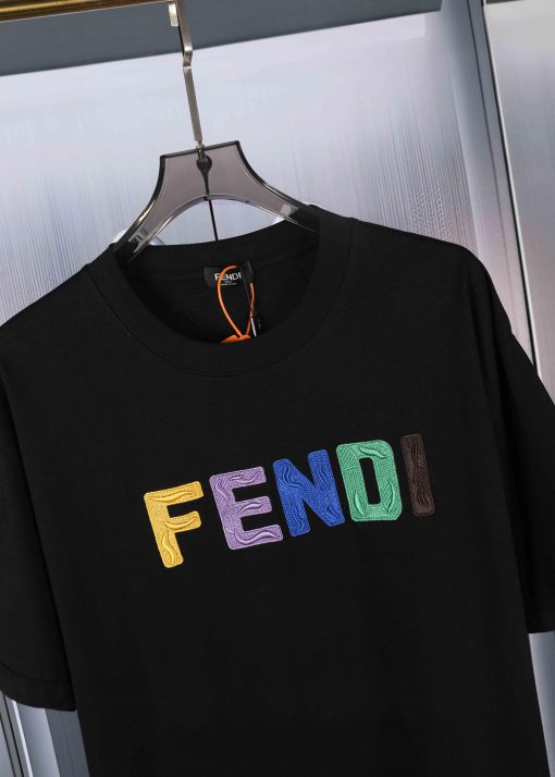 FENDI Spring/Summer New Embroidered Casual Short Sleeves Detail Original Mold Opening The Front rya35p5o - Image 6