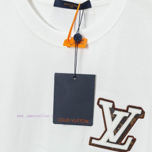 LV Louis 2024 SS Genuine Leather Embroidered New Short Sleeved Shirt High-quality Heavy-duty Do opjv3wsy - Image 4