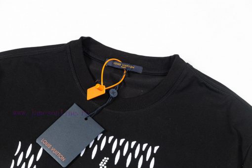 LV Louis Early Spring Nail Bead Embroidered New Short Sleeved T-shirt Made Of High-quality And q36kdhsv - Image 5