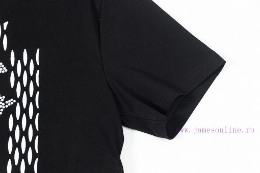 LV Louis Early Spring Nail Bead Embroidered New Short Sleeved T-shirt Made Of High-quality And q36kdhsv - Image 7
