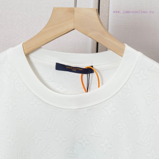LV Louis Spring/Summer Heavy Weight 320g Jacquard T-shirt Full Of Classic Vintage Flowers The T zqfxgh1o - Image 4