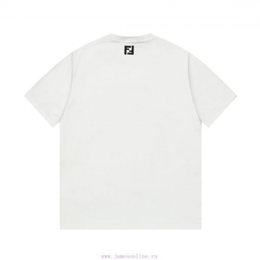 FENDI Spring/Summer New Embroidered Casual Short Sleeves Detail Original Mold Opening Synchroni o2tmyur1 - Image 3