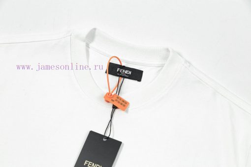 FENDI Spring/Summer New Embroidered Casual Short Sleeves Detail Original Mold Opening Synchroni o2tmyur1 - Image 4