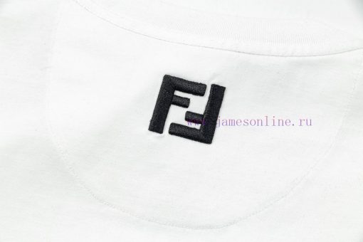 FENDI Spring/Summer New Embroidered Casual Short Sleeves Detail Original Mold Opening Synchroni o2tmyur1 - Image 5