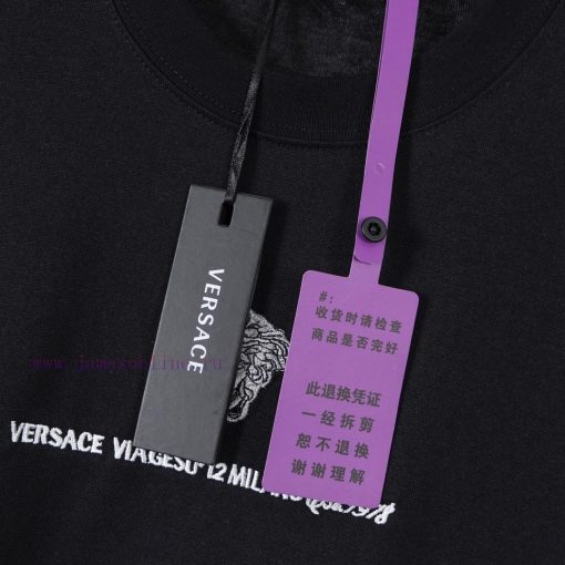Gift Box Version Model Number LW73Versace | Emblem Embroidered Short SleeveThe Iconic Badge Emb 619zd1vg - Image 5