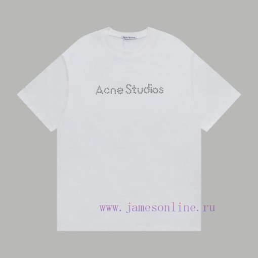 Top Differentiated CurrencyStyle ACNE STUDIOS Irregular Hot Diamond Short SleeveColor Picture C 7k73yjg7