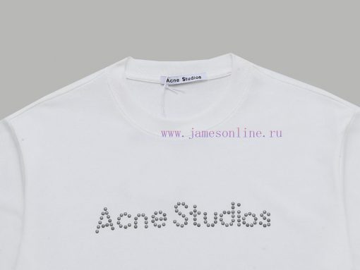 Top Differentiated CurrencyStyle ACNE STUDIOS Irregular Hot Diamond Short SleeveColor Picture C 7k73yjg7 - Image 4