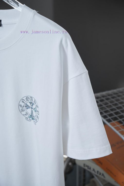 Ch * Ome Hearte 25SS Early Spring New Collection Croheart Graffiti Printed Hot Diamond Short Sl o9myeg3e - Image 5