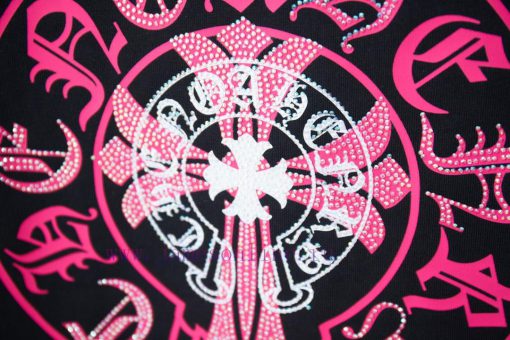 Ch * Ome Hearte 25SS Early Spring New Collection Croheart Graffiti Printed Hot Diamond Short Sl s5pzh42c - Image 8