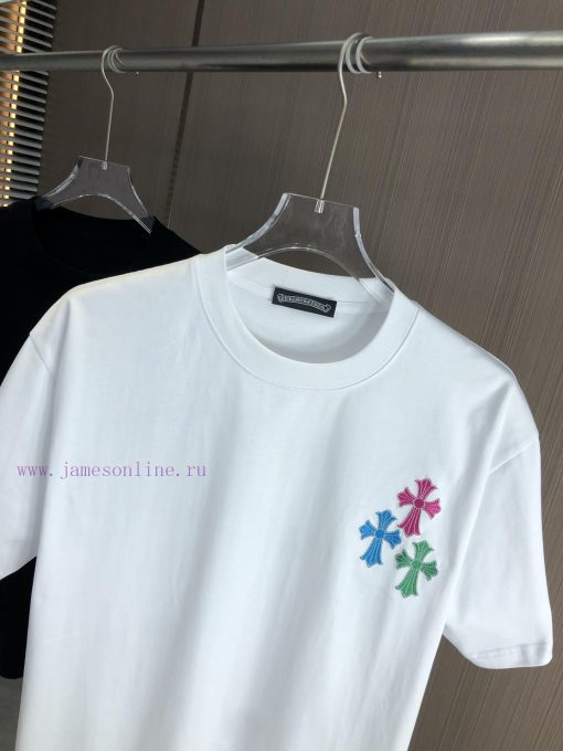 CH Kroxin 25FW Spring/Summer New Round Neck T-shirt Tatami Patch Embroidered With Heavy Weight ticpi5gb - Image 3