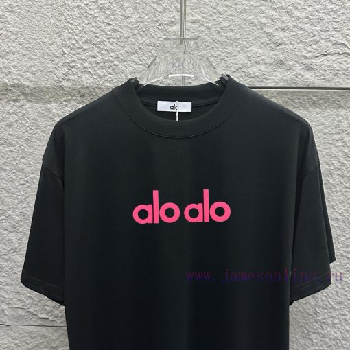 Alo * 2025 Spring/Summer Classic Simple Circular Letter Thick Plate Stereoscopic Silicone Craft 7cy5qiy4