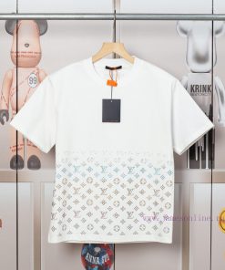 LV Lulu's Early Spring Flower Diamond Jacquard New Short Sleeved T-shirt Made Of High-quality A pkh0epft