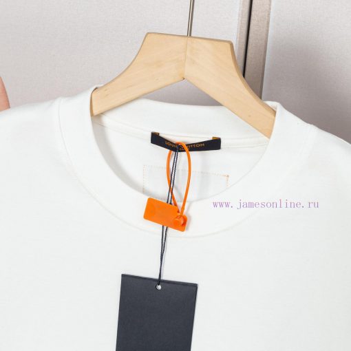 LV Lulu's Early Spring Flower Diamond Jacquard New Short Sleeved T-shirt Made Of High-quality A pkh0epft - Image 4