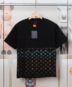 LV Lulu's Early Spring Flower Diamond Jacquard New Short Sleeved T-shirt Made Of High-quality A ftv8gd26