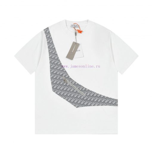 Dior DIOR's New Fabric Brushed Pocket Short Sleeved T-shirt Made Of High-quality Nylon And Pure ttj2w5f0