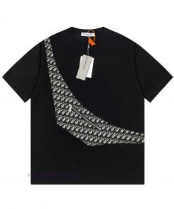 Dior DIOR's New Fabric Brushed Pocket Short Sleeved T-shirt Made Of High-quality Nylon And Pure 1drxf865