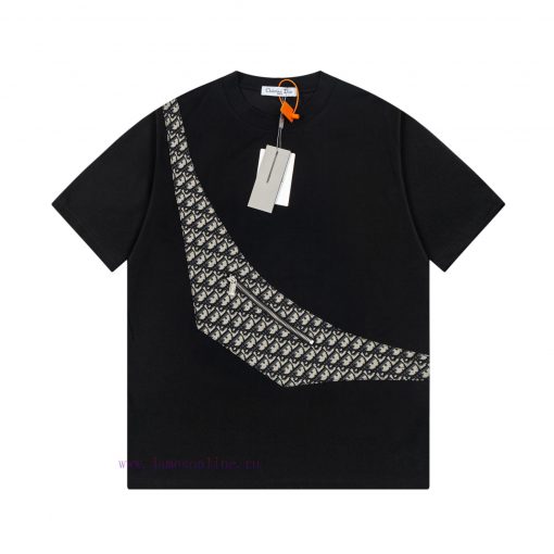 Dior DIOR's New Fabric Brushed Pocket Short Sleeved T-shirt Made Of High-quality Nylon And Pure 1drxf865