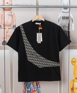 Dior DIOR's New Fabric Brushed Pocket Short Sleeved T-shirt Made Of High-quality Nylon And Pure qp1q3c1m