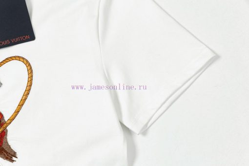 LV Louis Spring/Summer New Embroidered Short Sleeved T-shirt With Front And Back Panels Made Of 0pdhf0xc - Image 5