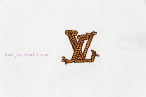 LV Louis Spring/Summer New Embroidered Short Sleeved T-shirt With Front And Back Panels Made Of 0pdhf0xc - Image 8