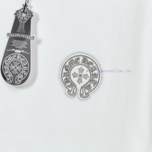 The Front And Back Of The CHROME HEARTS Short Sleeved T-shirt Feature High-end Hot Stamping And 7fezhlcg - Image 4