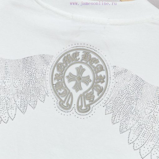 The Front And Back Of The CHROME HEARTS Short Sleeved T-shirt Feature High-end Hot Stamping And 7fezhlcg - Image 8