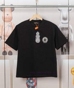 The Front And Back Of The CHROME HEARTS Short Sleeved T-shirt Feature High-end Hot Stamping And iiewf7q0