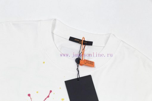 LV Louis Hand-painted Picture Crow New Short Sleeved Shirt High-quality Nylon Smooth Pure Cotto 6bgdo25s - Image 7