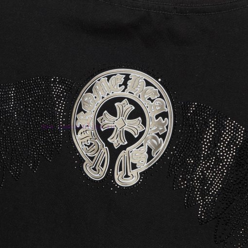 The Front And Back Of The CHROME HEARTS Short Sleeved T-shirt Feature High-end Hot Stamping And iiewf7q0 - Image 7