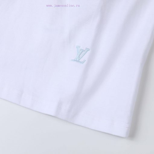 LV Louis Spring/Summer New Embroidered Short Sleeves Made Of High Quality Heavy Duty Double Yar fq6oglan - Image 8