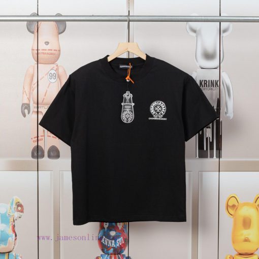 The Front And Back Of The CHROME HEARTS Short Sleeved T-shirt Feature High-end Hot Stamping And ogmqvffu - Image 2