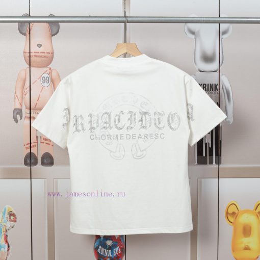 The Front And Back Of The CHROME HEARTS Short Sleeved T-shirt Feature High-end Hot Stamping And 1hn7m10x - Image 3