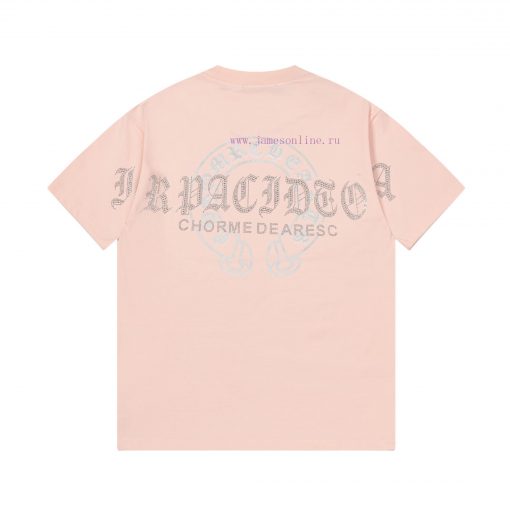 The Front And Back Of The CHROME HEARTS Short Sleeved T-shirt Feature High-end Hot Stamping And lj0dul7x - Image 3