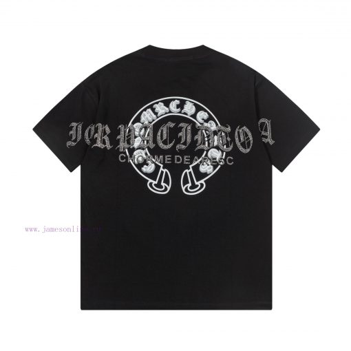 The Front And Back Of The CHROME HEARTS Short Sleeved T-shirt Feature High-end Hot Stamping And v948vhot - Image 3