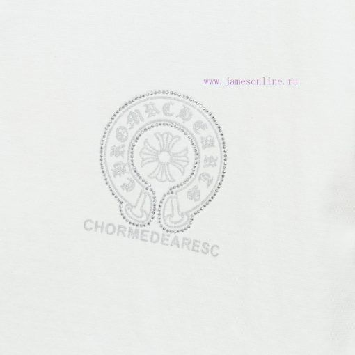 The Front And Back Of The CHROME HEARTS Short Sleeved T-shirt Feature High-end Hot Stamping And 1hn7m10x - Image 6