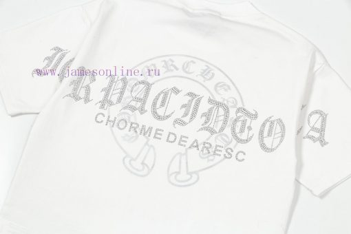 The Front And Back Of The CHROME HEARTS Short Sleeved T-shirt Feature High-end Hot Stamping And 8vsiw8p0 - Image 6