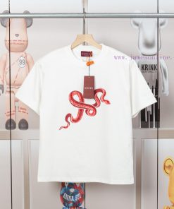 GUCCi Letter Printed Embroidered Rhinestone Short Sleeved T-shirt Made Of Ice Feeling Nylon Pur 4ubetyym