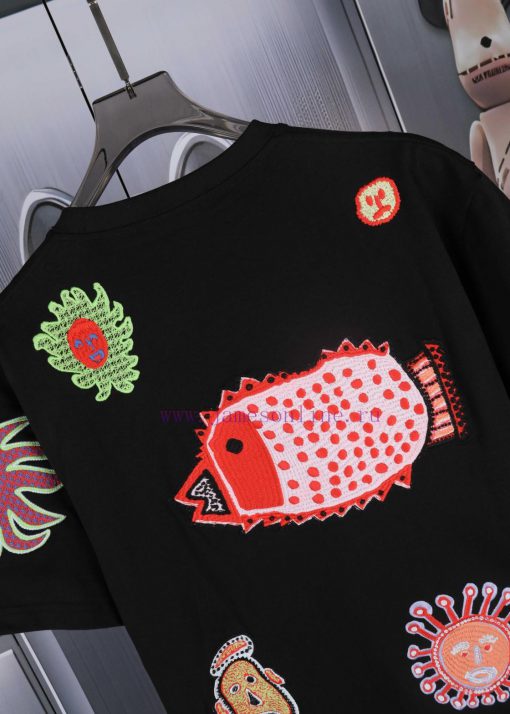 LV Louis Spring/Summer New Embroidered Short Sleeves Made Of High Quality Heavy Duty Double Yar 62fyi5om - Image 7