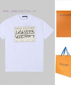 LV Louis Printed Embroidered New Short Sleeve High Quality Nylon Smooth Pure Cotton Washable Te tops1484